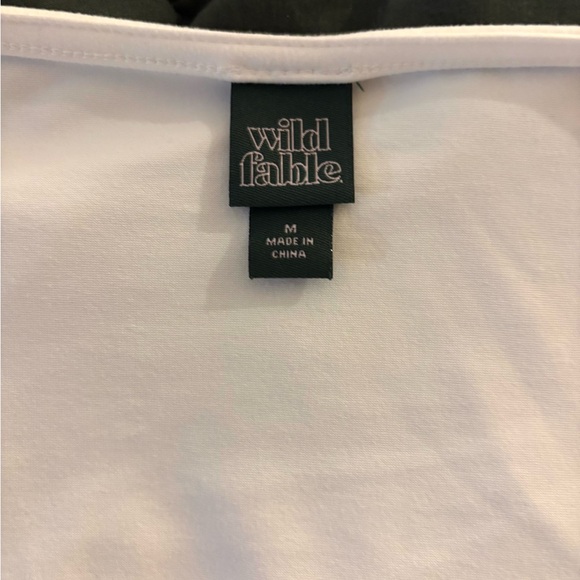 Wild Fable White Long Sleeve Peplum Blouse - Picture 3 of 3